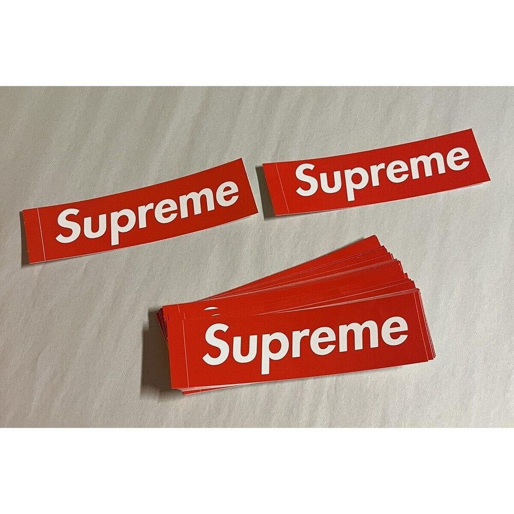 Supreme Red Box Logo Stickers - 100% Authentic NEW - Supreme Sticker Red…